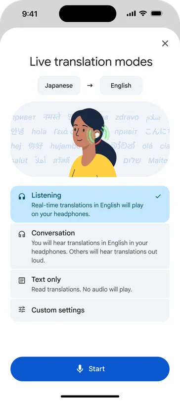 Google'i tõlge muudab kõik kõrvaklapid tõlkijaks ja toob reaalajas tõlke iPhone'i