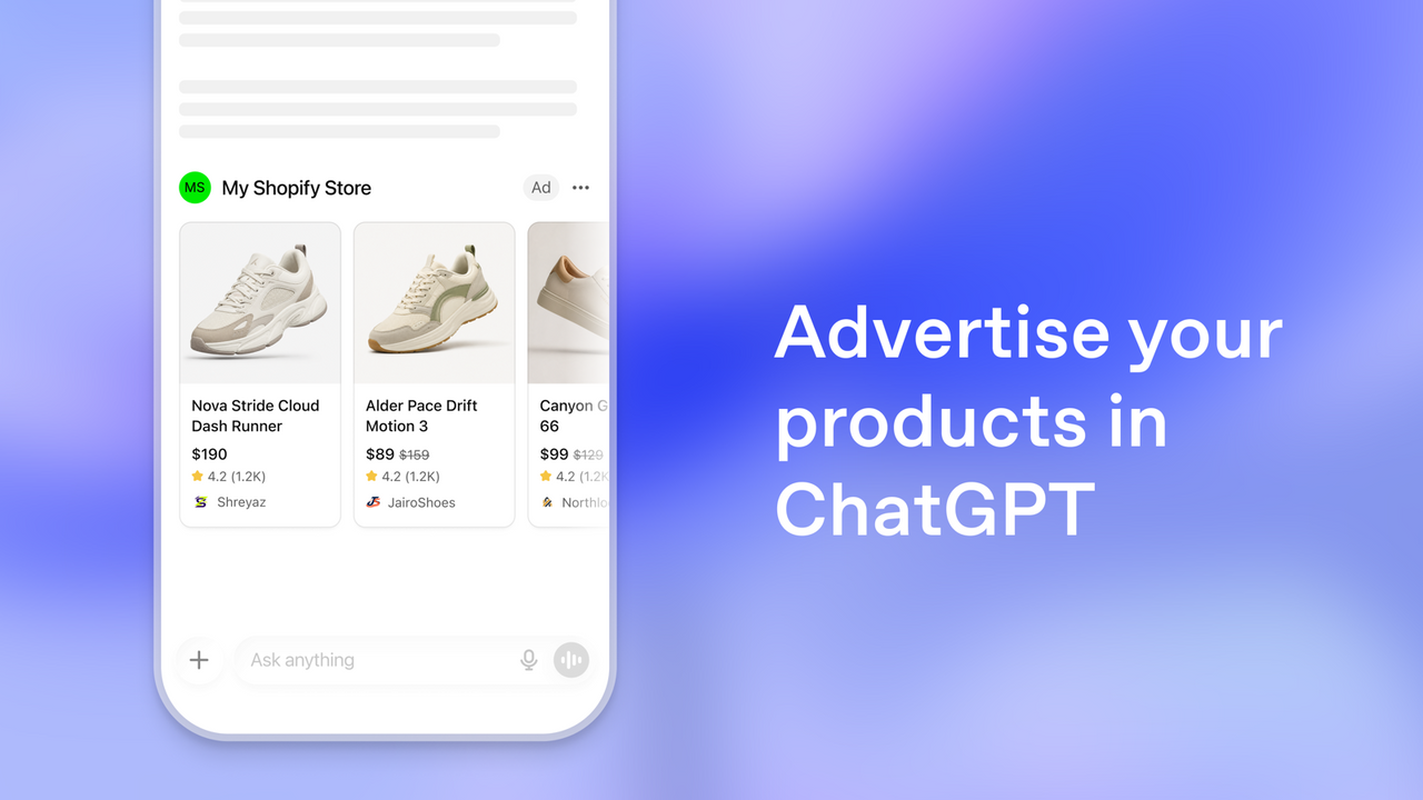 OpenAI тестирует рекламных агентов в ChatGPT — и ведёт продавцов через Shopify